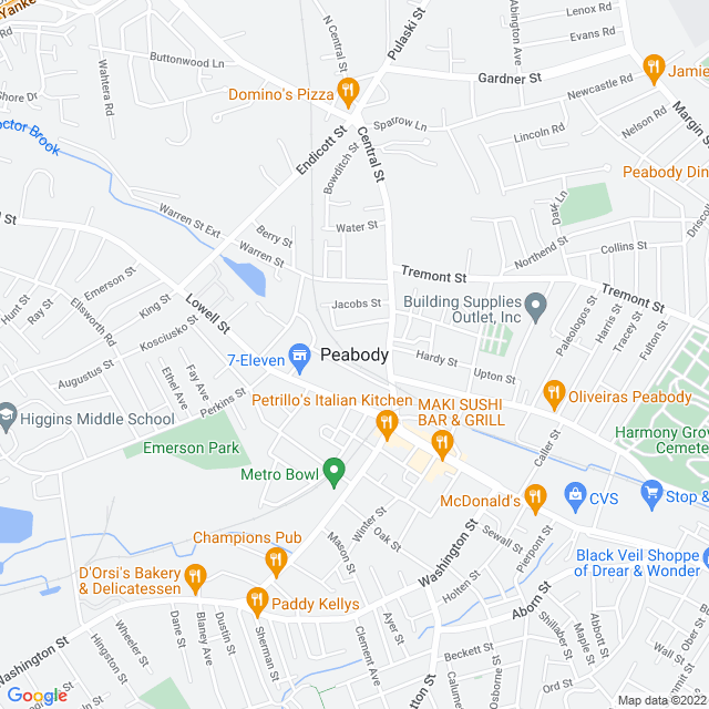 Map of business location