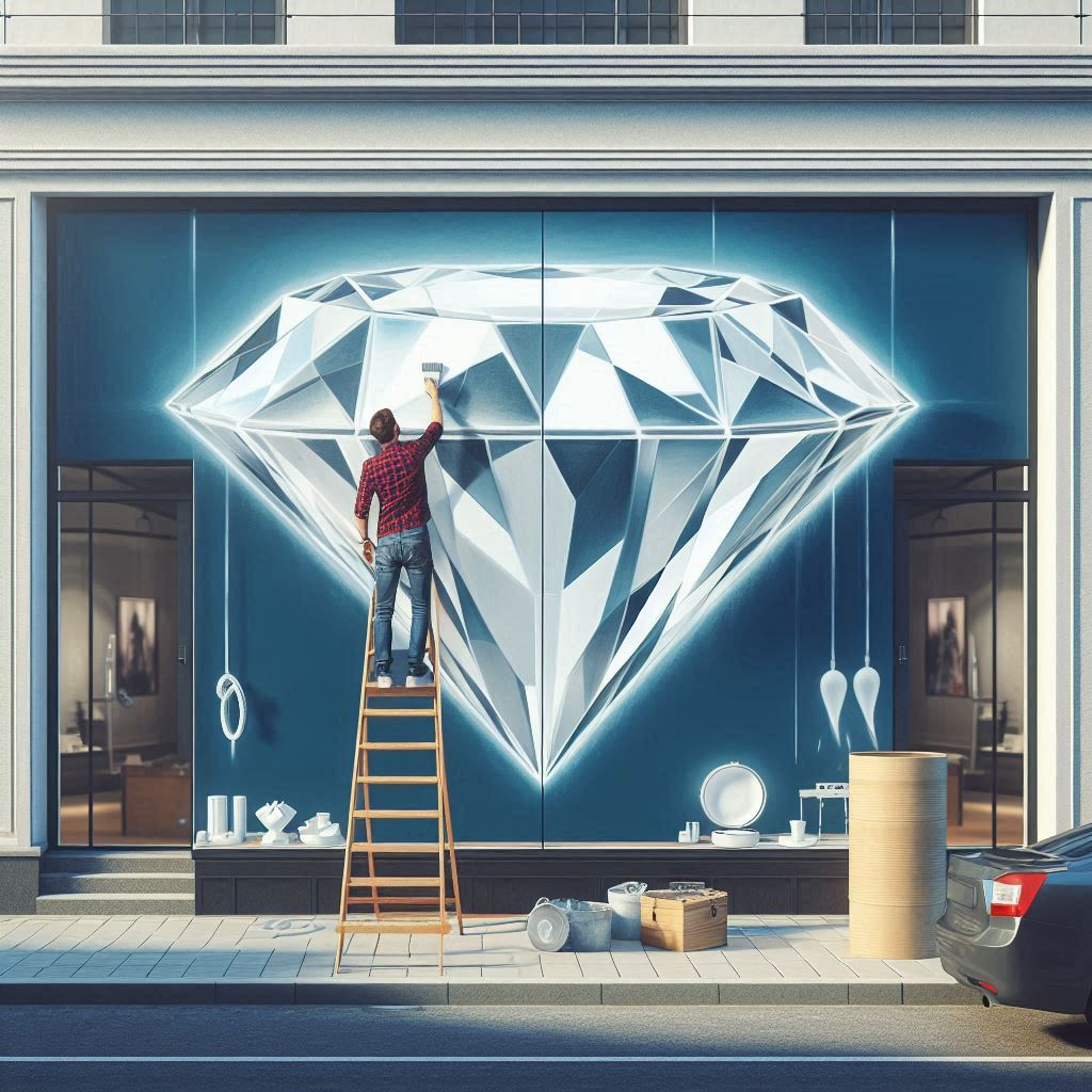 painting a shop