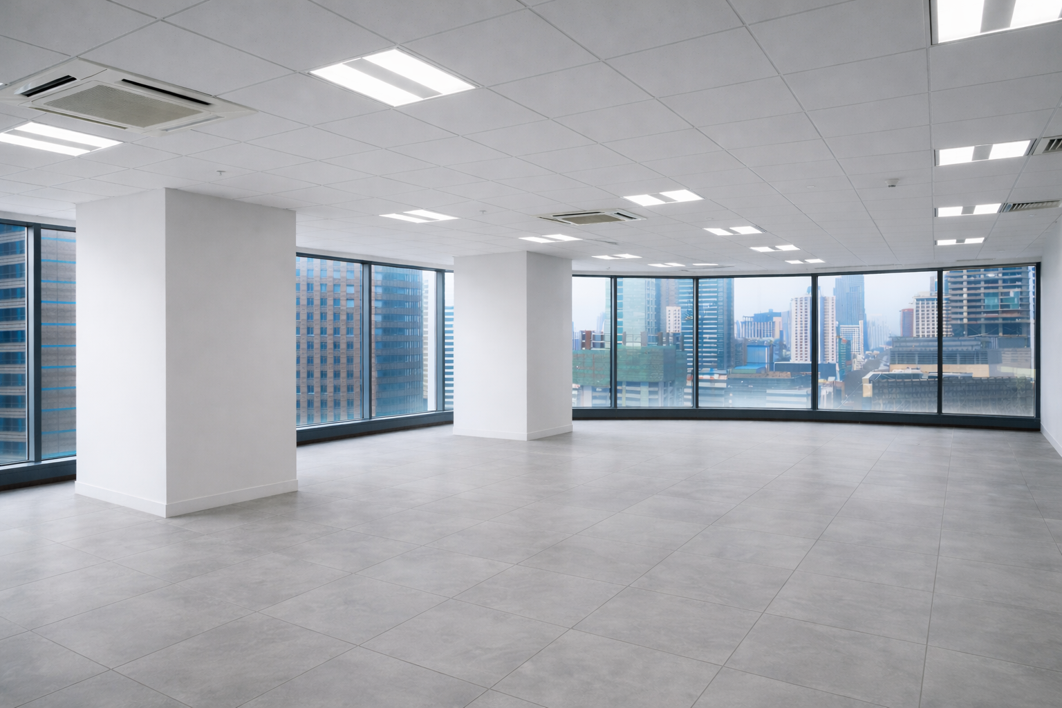 Commercial Office Construction Project Before After Construction Cleaning Services