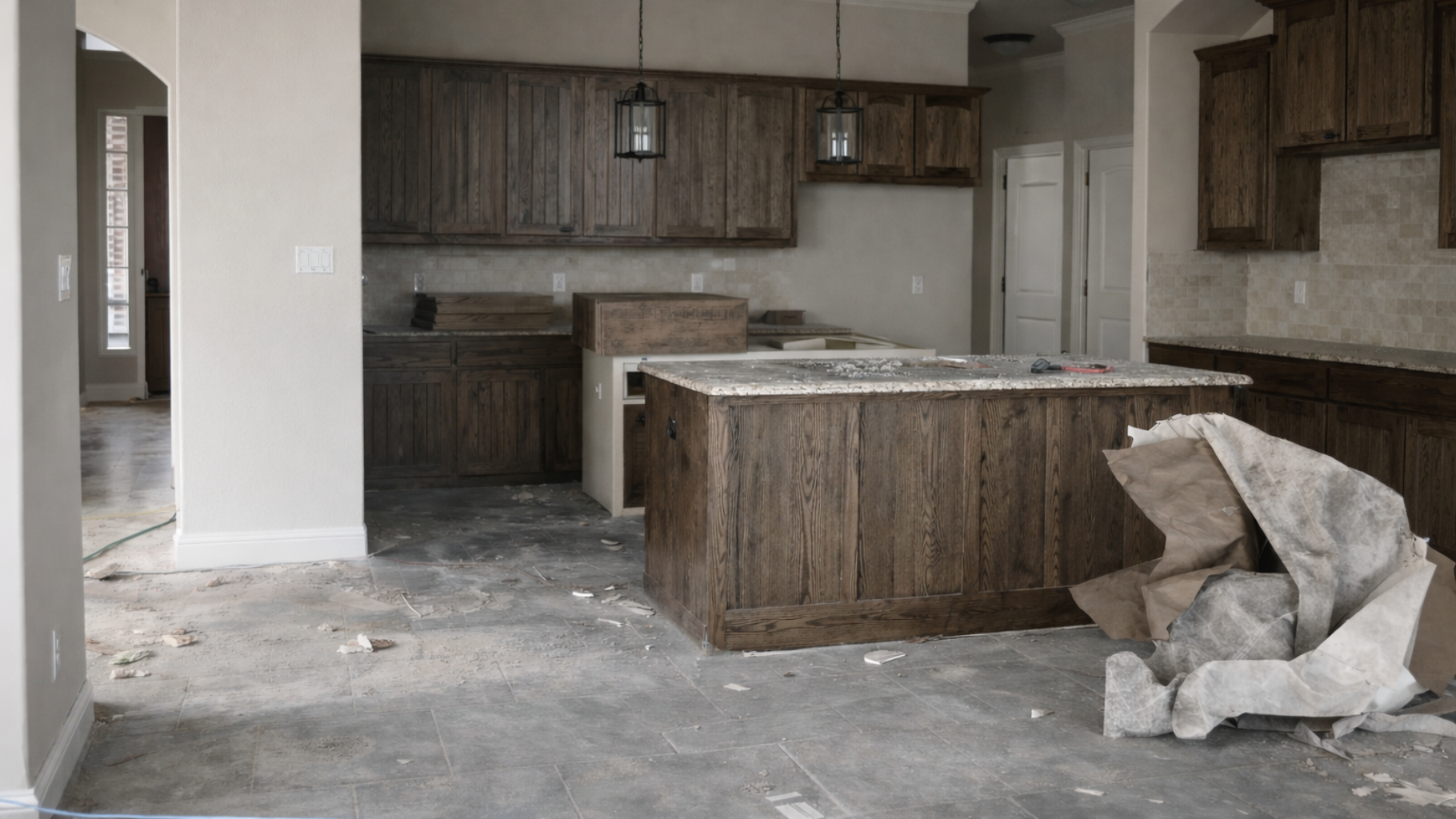 Kitchen Renovation Before Professional Residential Renovation Cleaning Services
