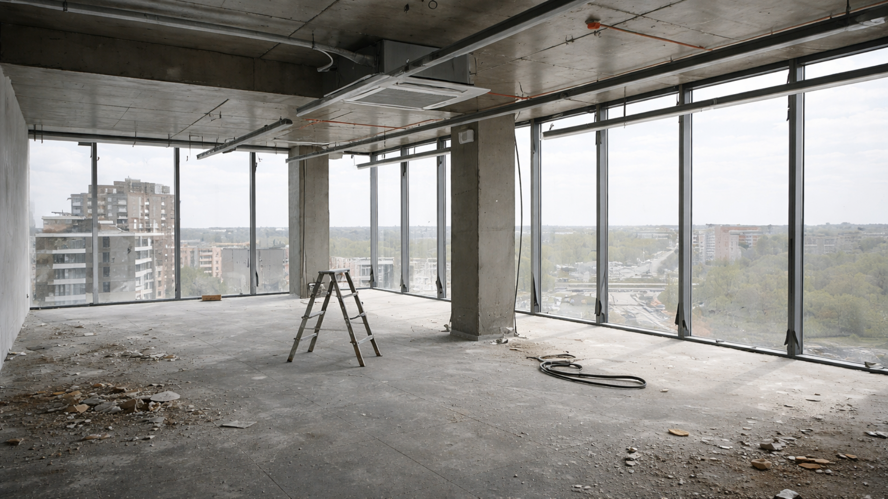 New Build Construction Site Before Professional Post Construction Cleaning Service