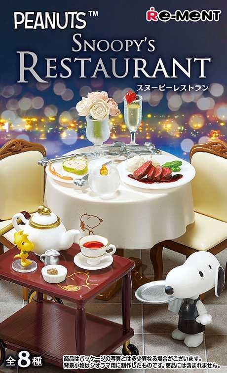 日本RE-MENT「史努比的餐廳」盒玩 史努比與糊塗塌客陪伴的用餐時光！餐廳場景組，全8種 單盒隨機出貨