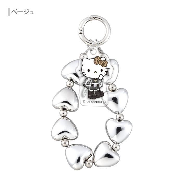 日本 三麗鷗 HELLO KITTY心形掛飾鑰匙圈