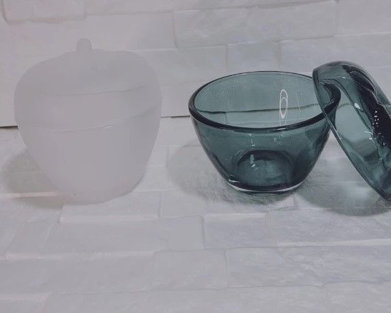 日本 現貨 DECO Glass 職人手作吹製玻璃蘋果小物盒