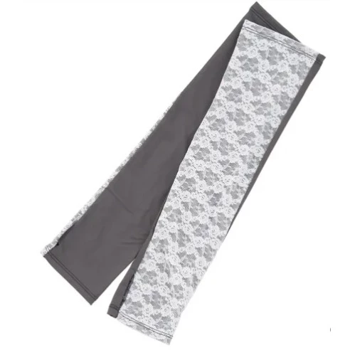 日本進口 接觸冷感 花卉蕾絲袖套（長度約 40cm / 附大拇指開孔）UV、涼感、吸水速乾袖套《日本製》
