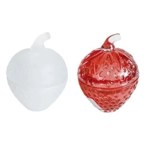 日本 現貨 DECO Glass 精緻手工吹製玻璃草莓飾品盒
