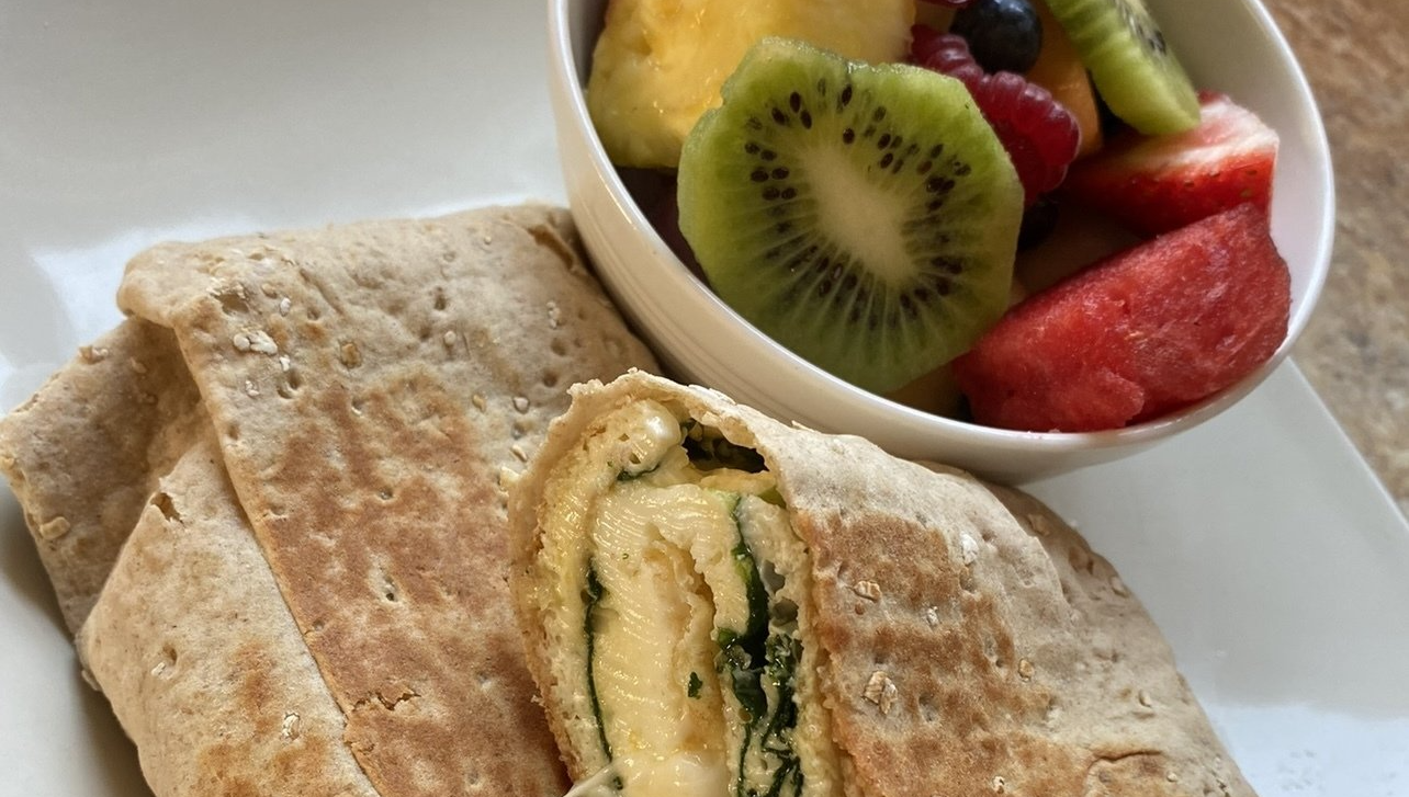Healthy fruits and wraps