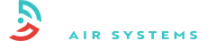 AIR SYSTEMS logo with teal and red abstract icon on a white background