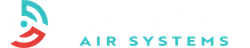 AIR SYSTEMS logo with teal and red abstract icon on a white background