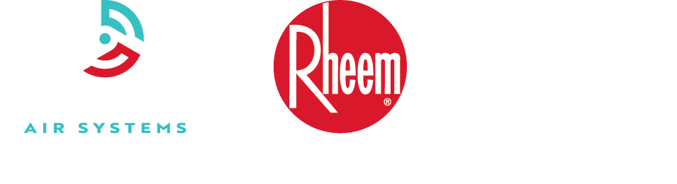 Air Systems and Rheem logos on a white background
