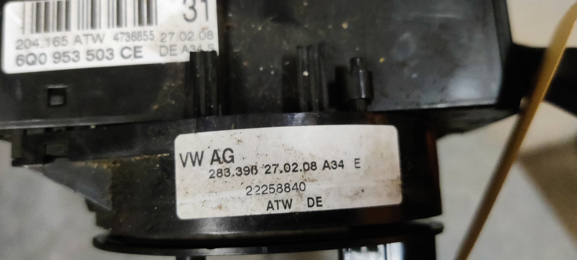 VW Polo gebruikte stuurkolomschakelaar.