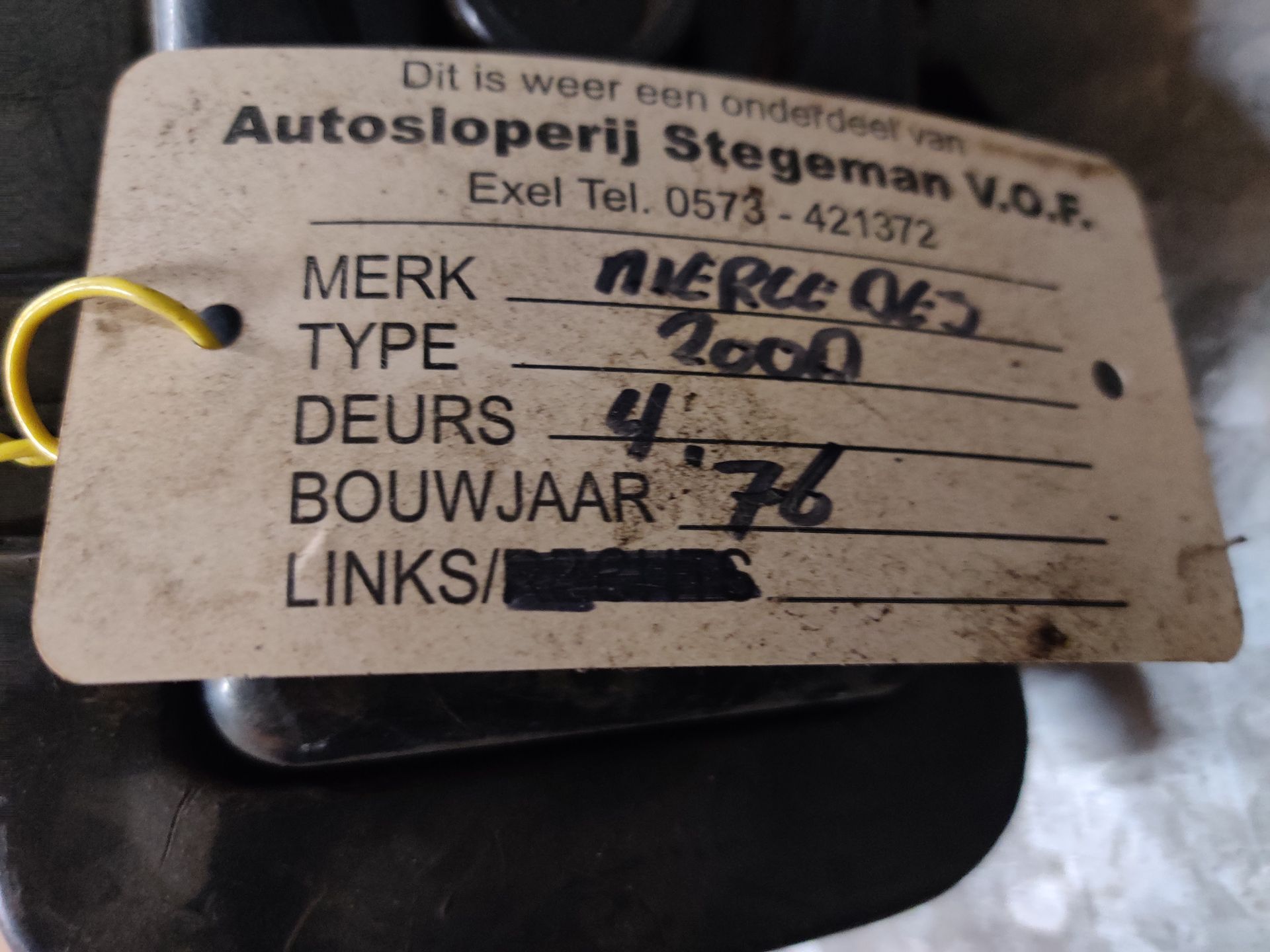 Mercedes 200D onderdelen bij www.stegemancarparts.nl
