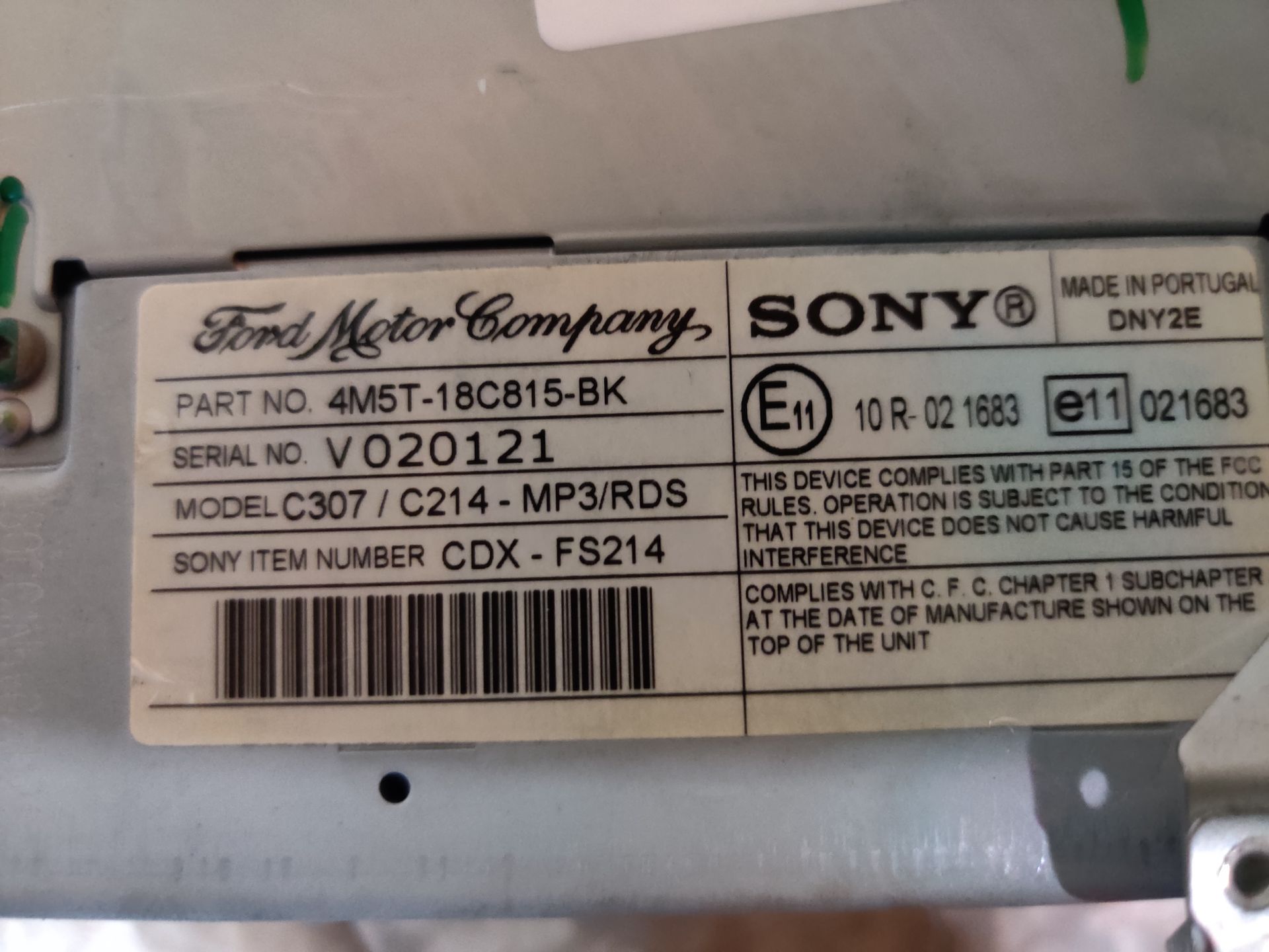 Ford Focus radio CD speler bij Stegeman Carparts www.stegemancarparts.nl