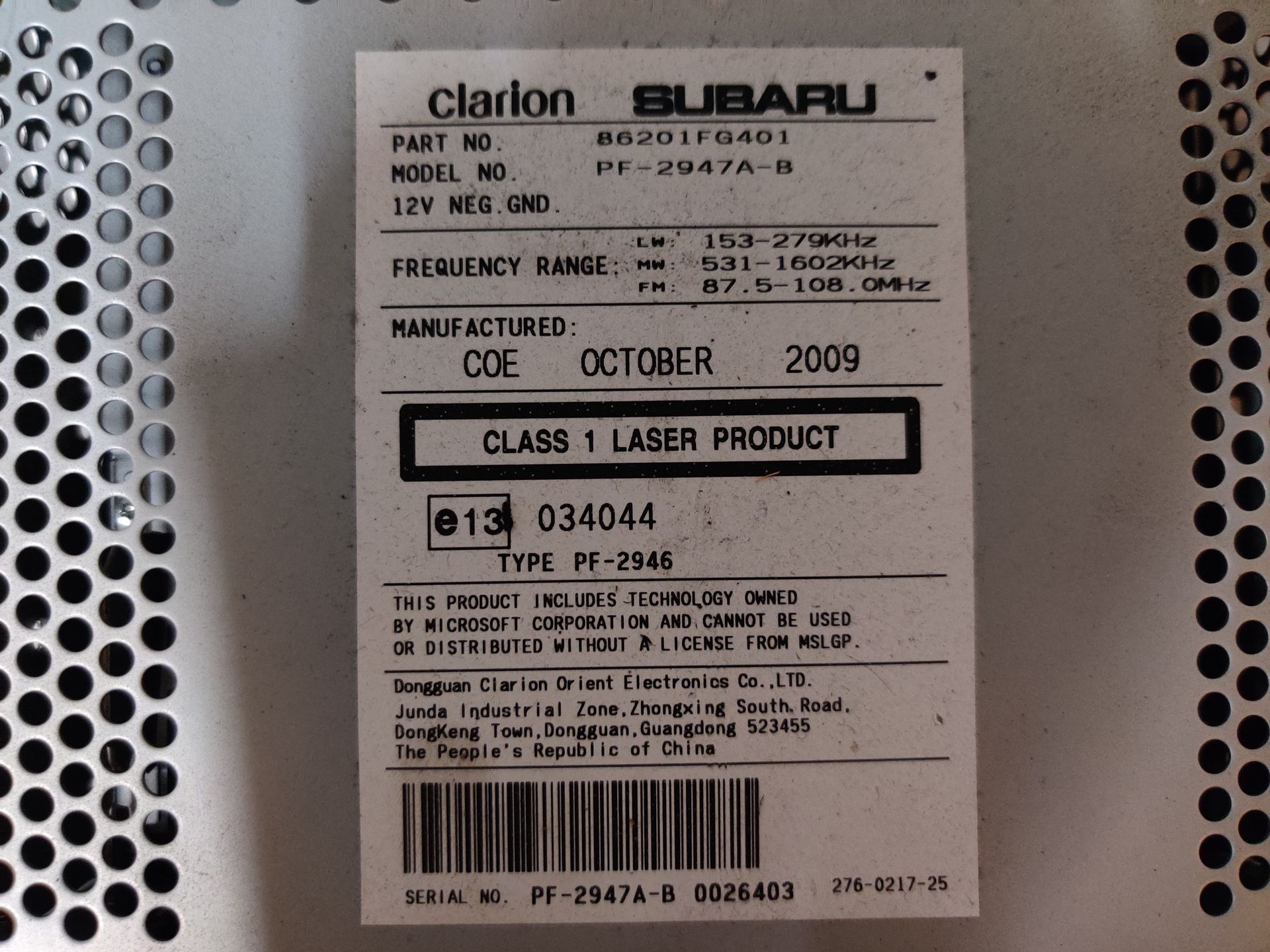Subaru Impreza kilometerteller, radio cd speler, ruitenwissermotor, airbagring bij Stegeman in Exel.