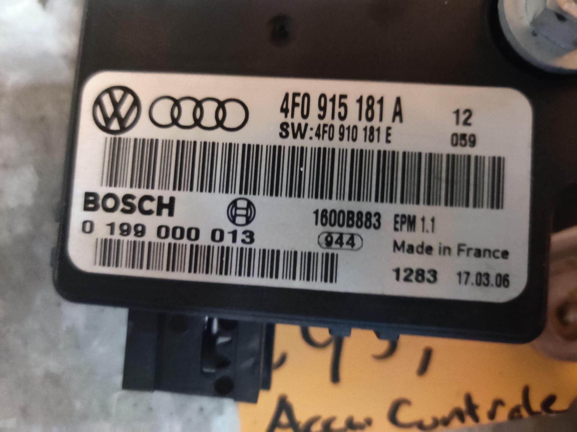 Audi A6 Avant accu module bij www.stegemancarparts.nl