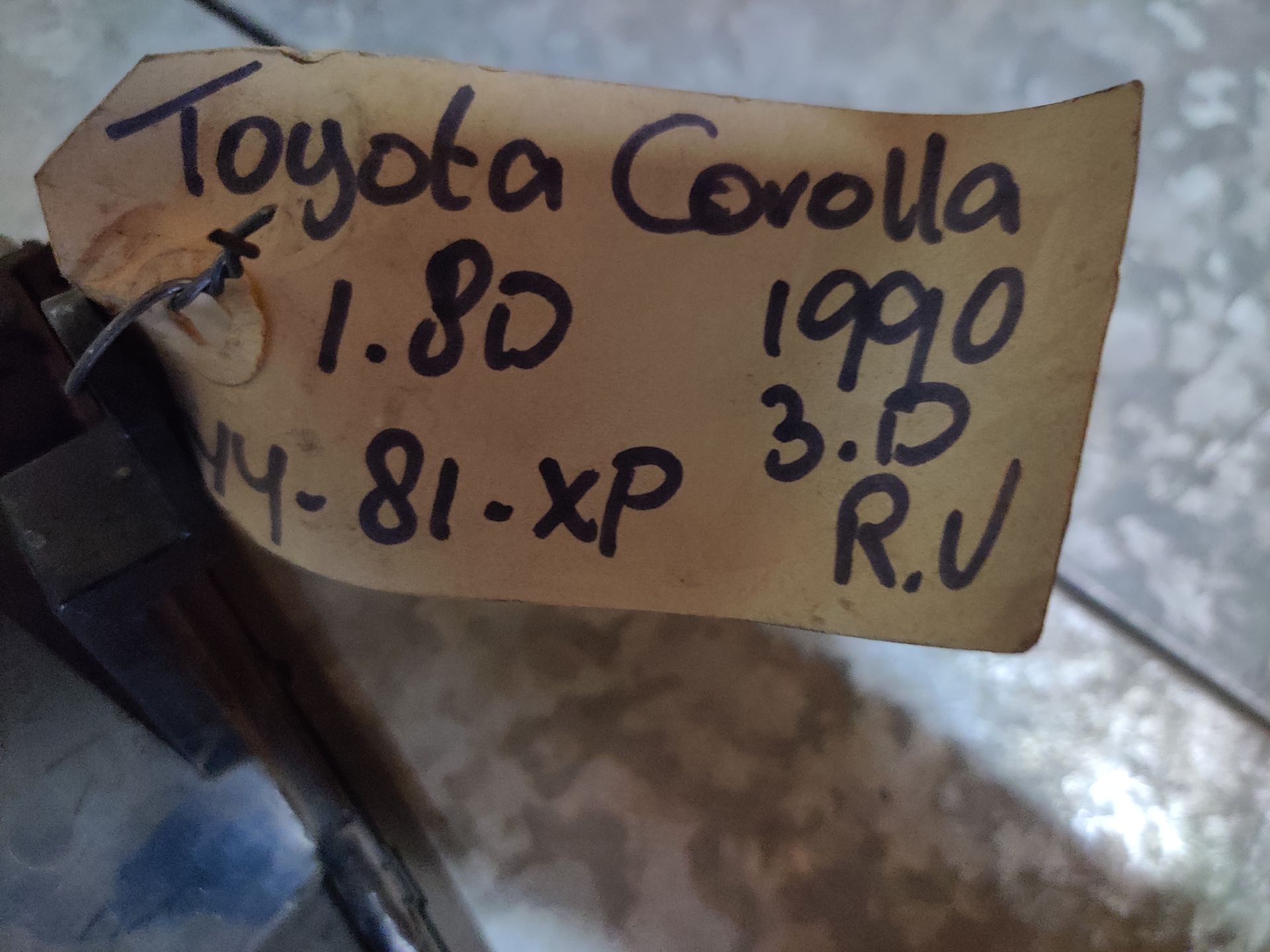 Toyota Corolla jaren 90 gebruikte onderdelen bij Stegeman Autosloperij in Exel bij Lochem.