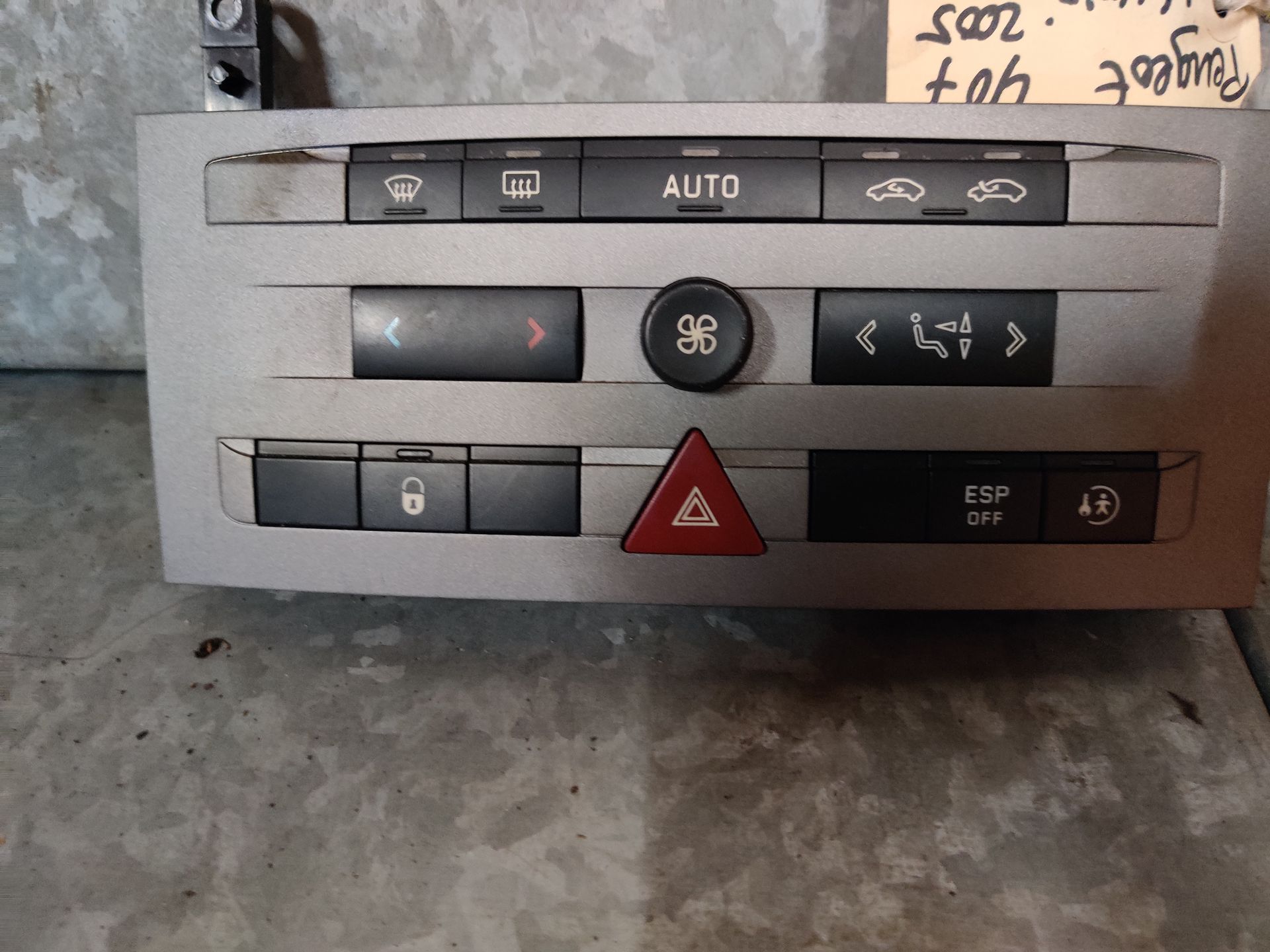 Peugeot 407 console alarmlicht, aanjager,