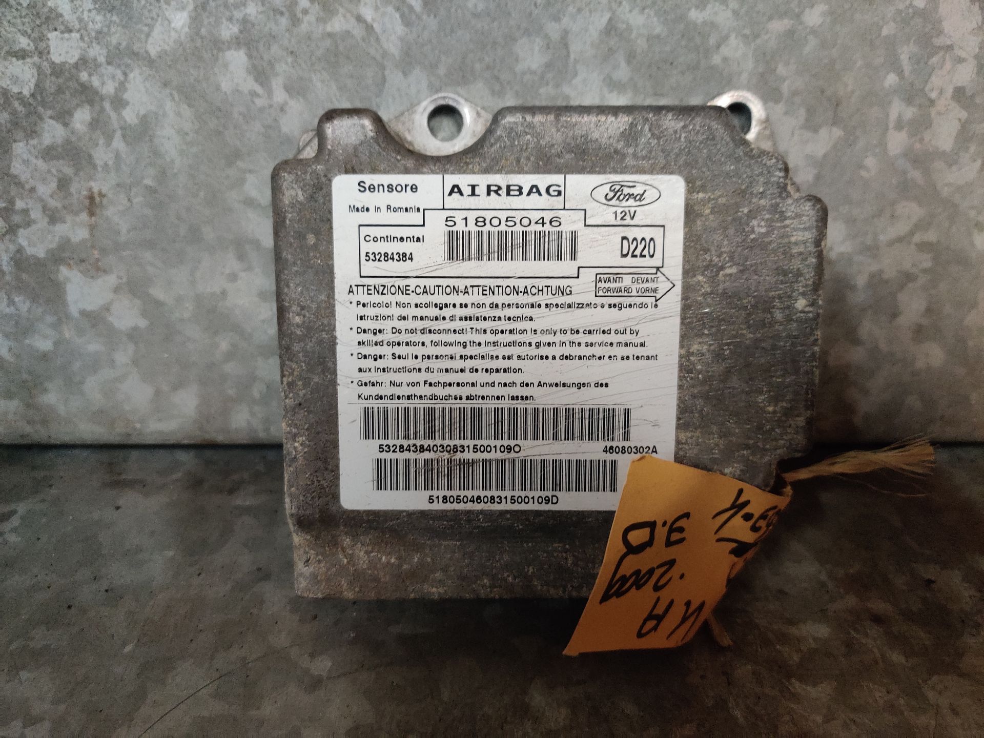 Ford Ka airbag computer van een 1.2 uit 2009