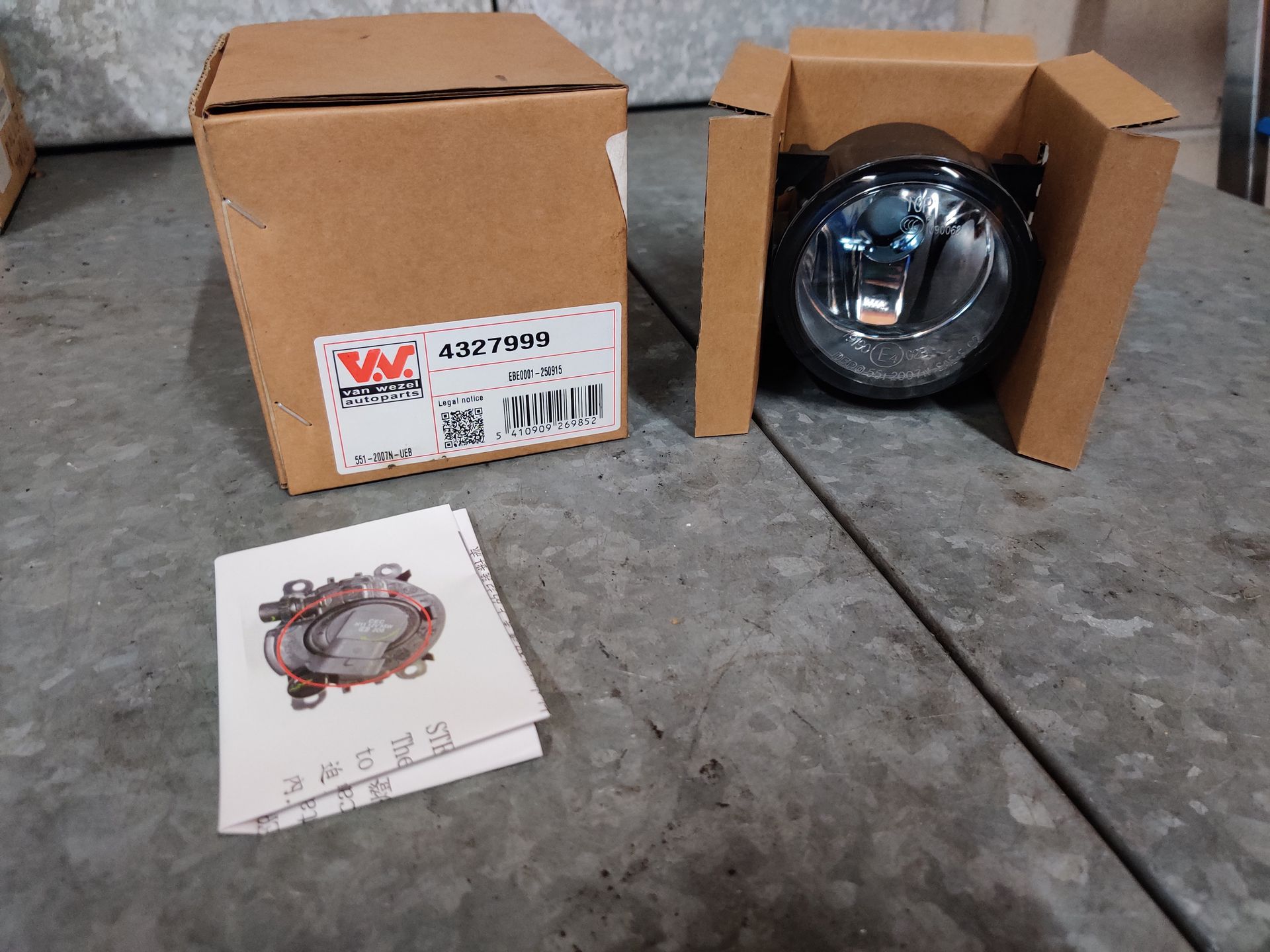 Renault Megane mistlamp links/rechts