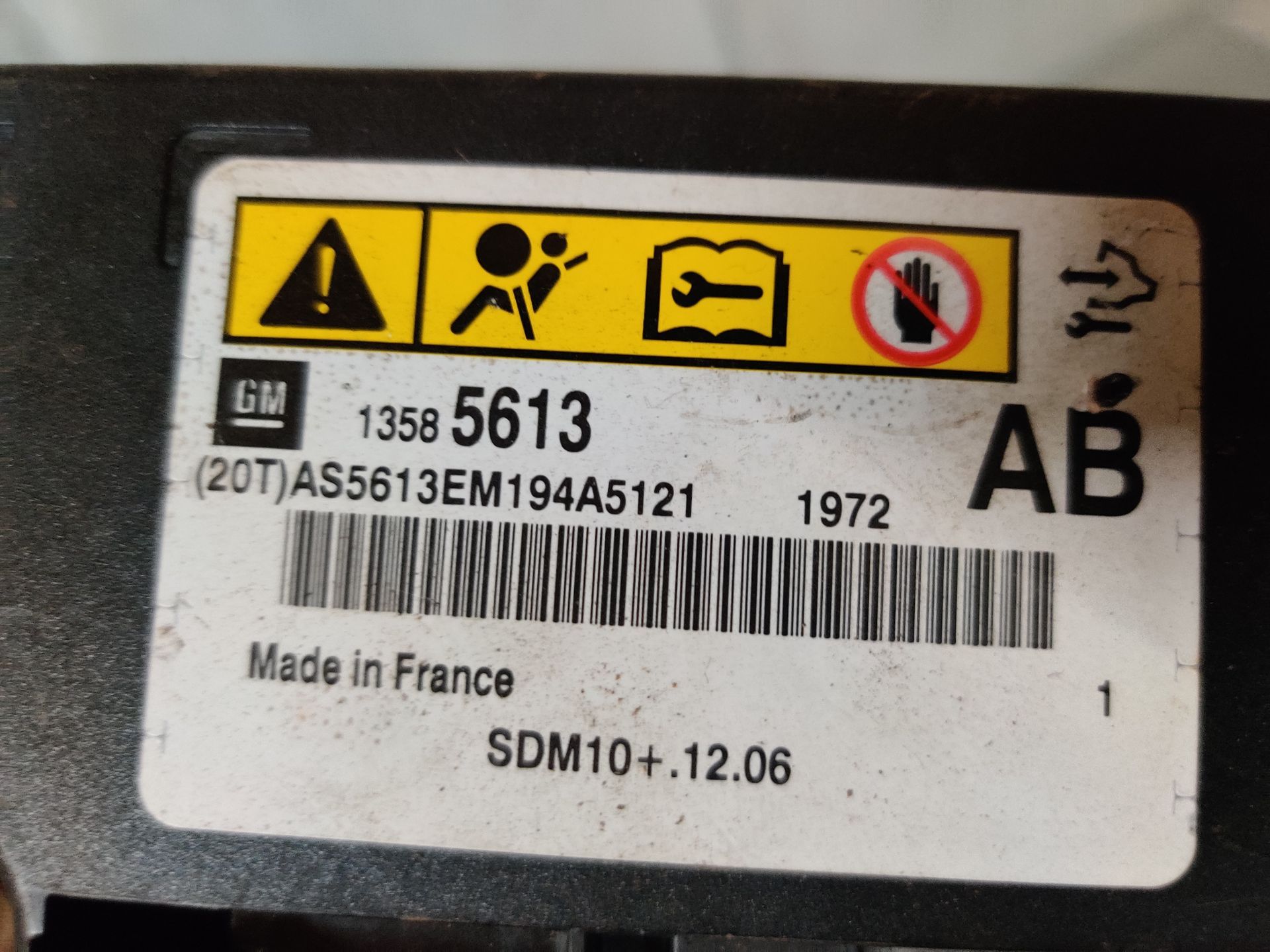 Opel Astra J Sports tourer airbag computer u