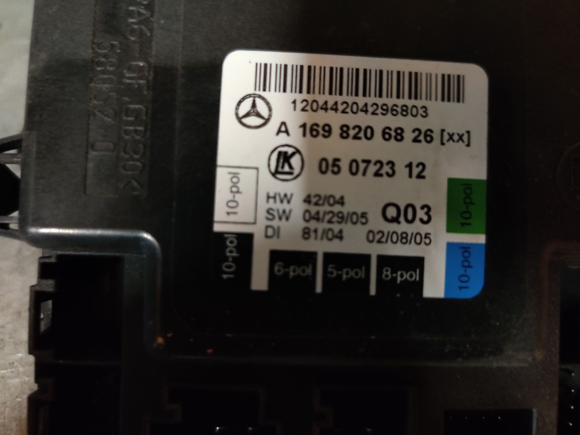 Mercedes B Klasse centrale deurvergrendeling module (2005).