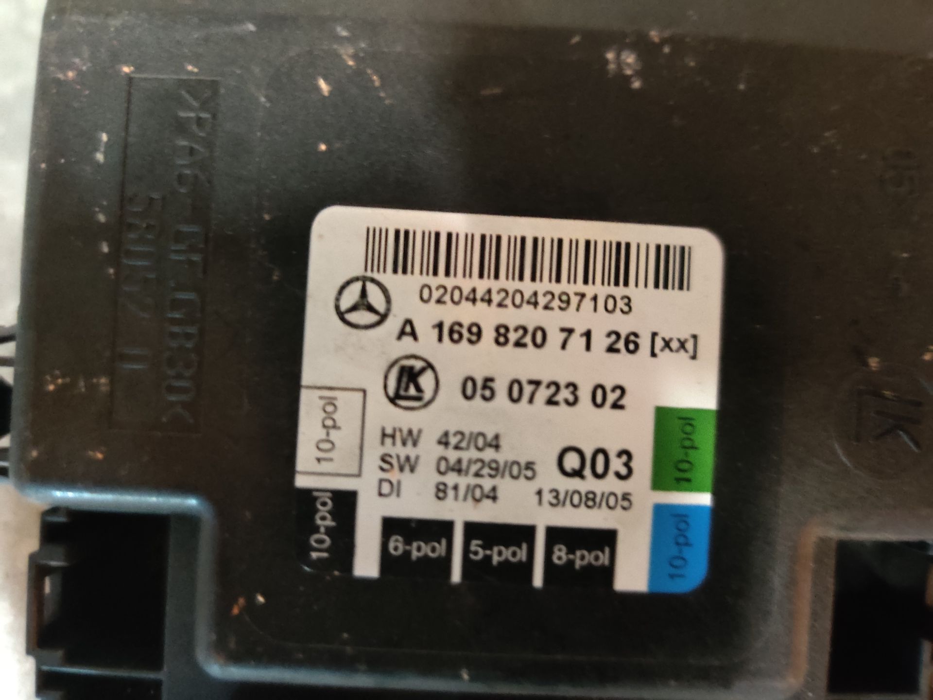 Mercedes B Klasse centrale deurvergrendeling module (2005).