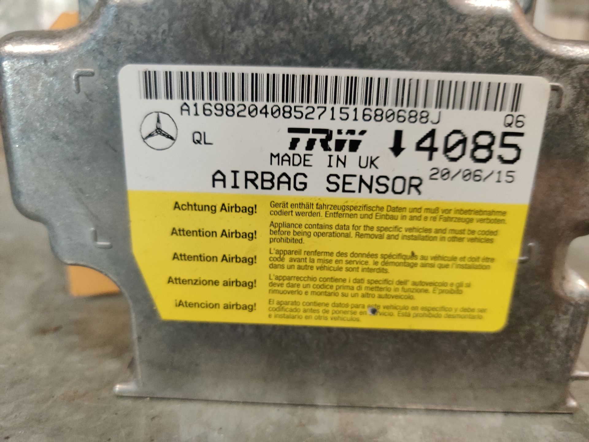 Mercedes B klasse airbagsensor