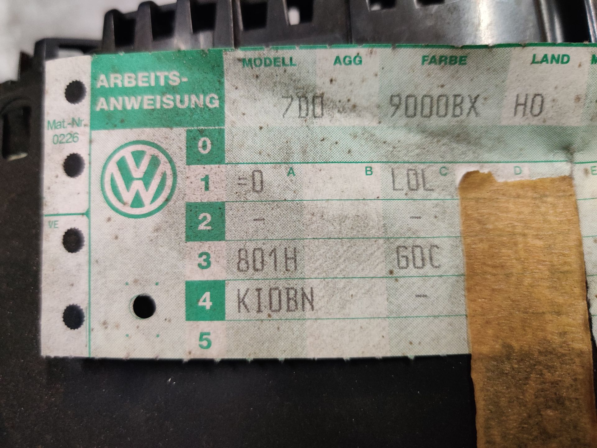 VW T4 kilometerteller, gebruikt.