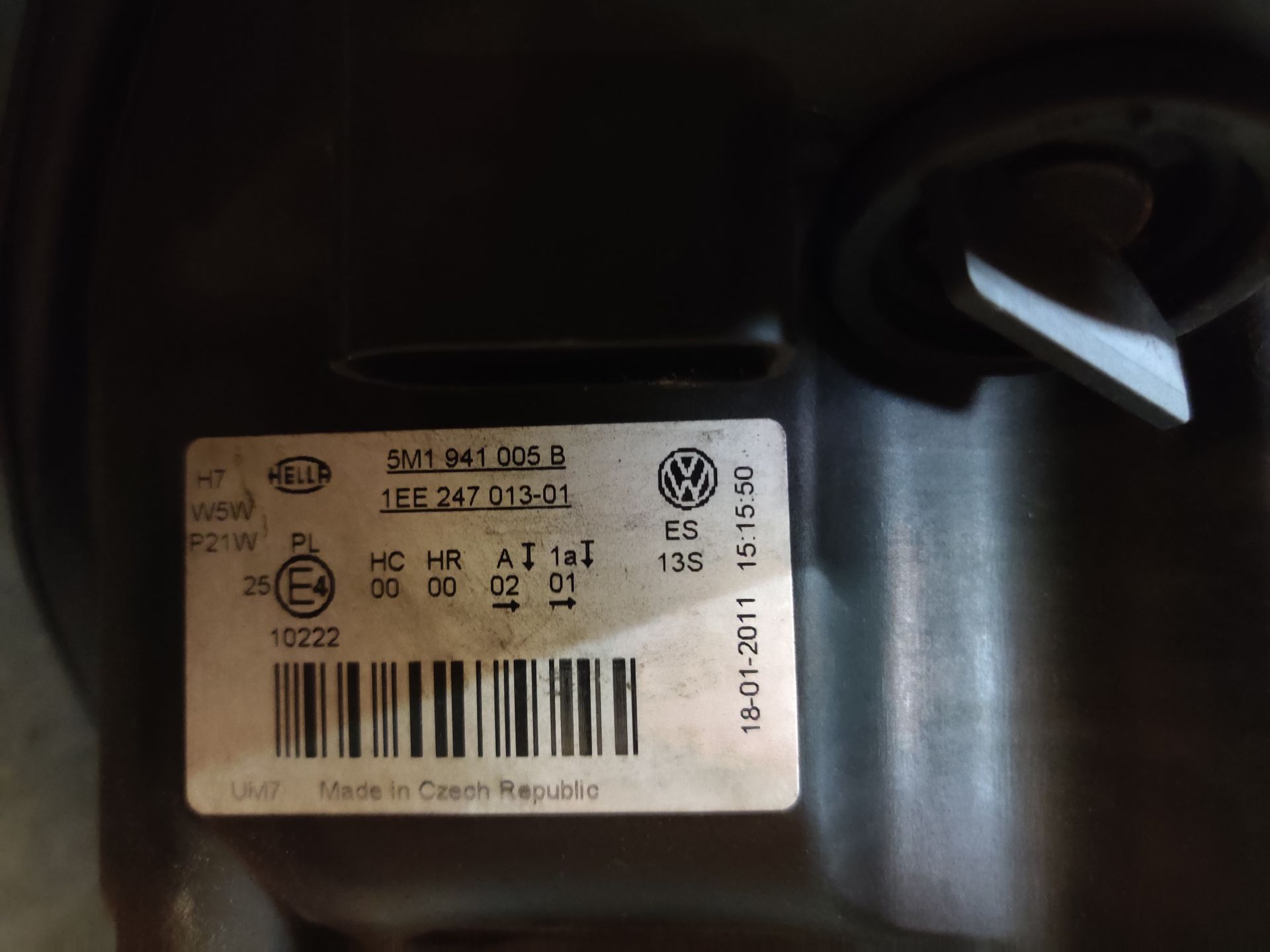 VW Golf plus de linker koplamp van 2005,