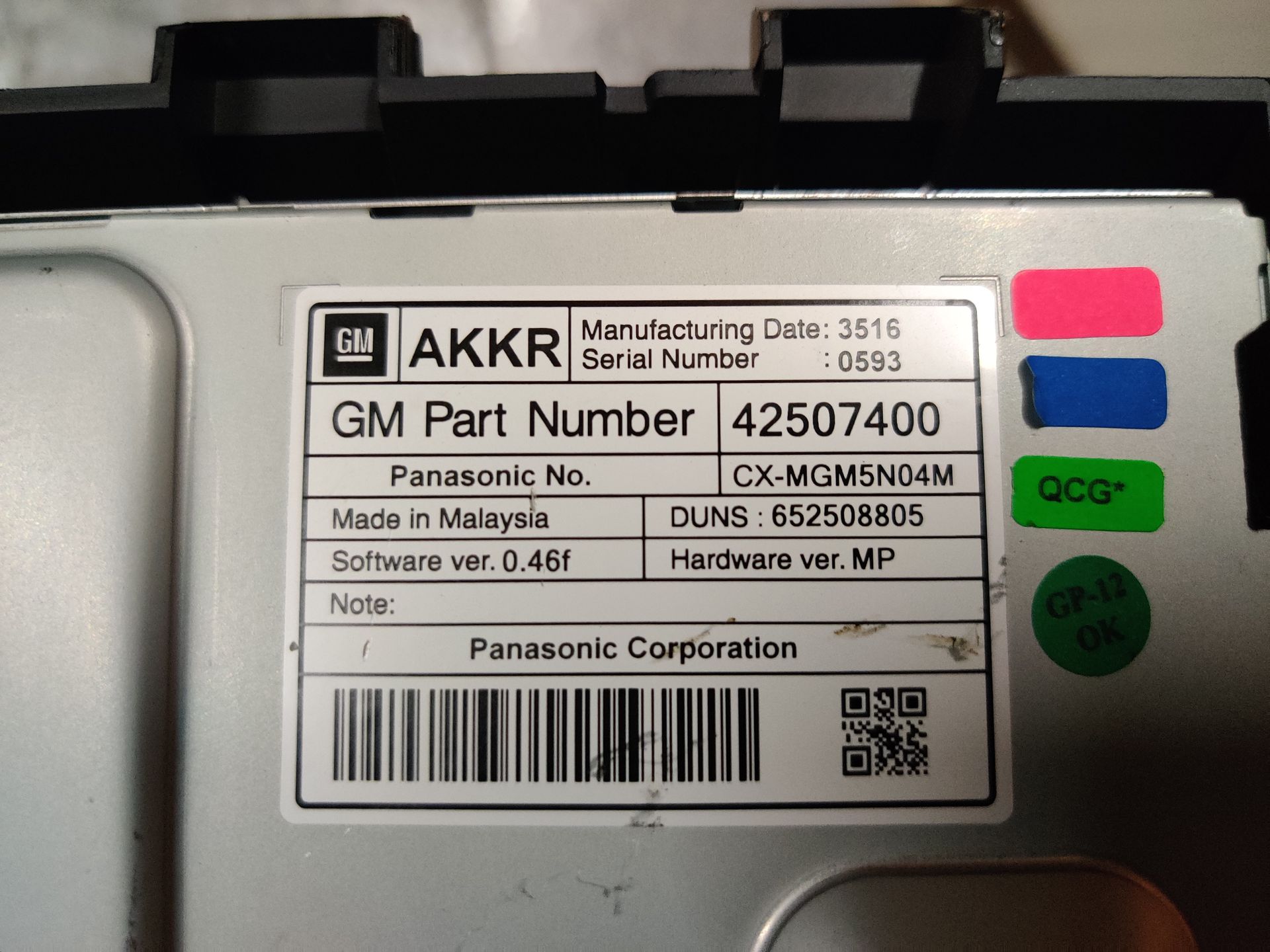 Opel Astra J midden display van een 1.4i sports uit 2013, gebruikt.