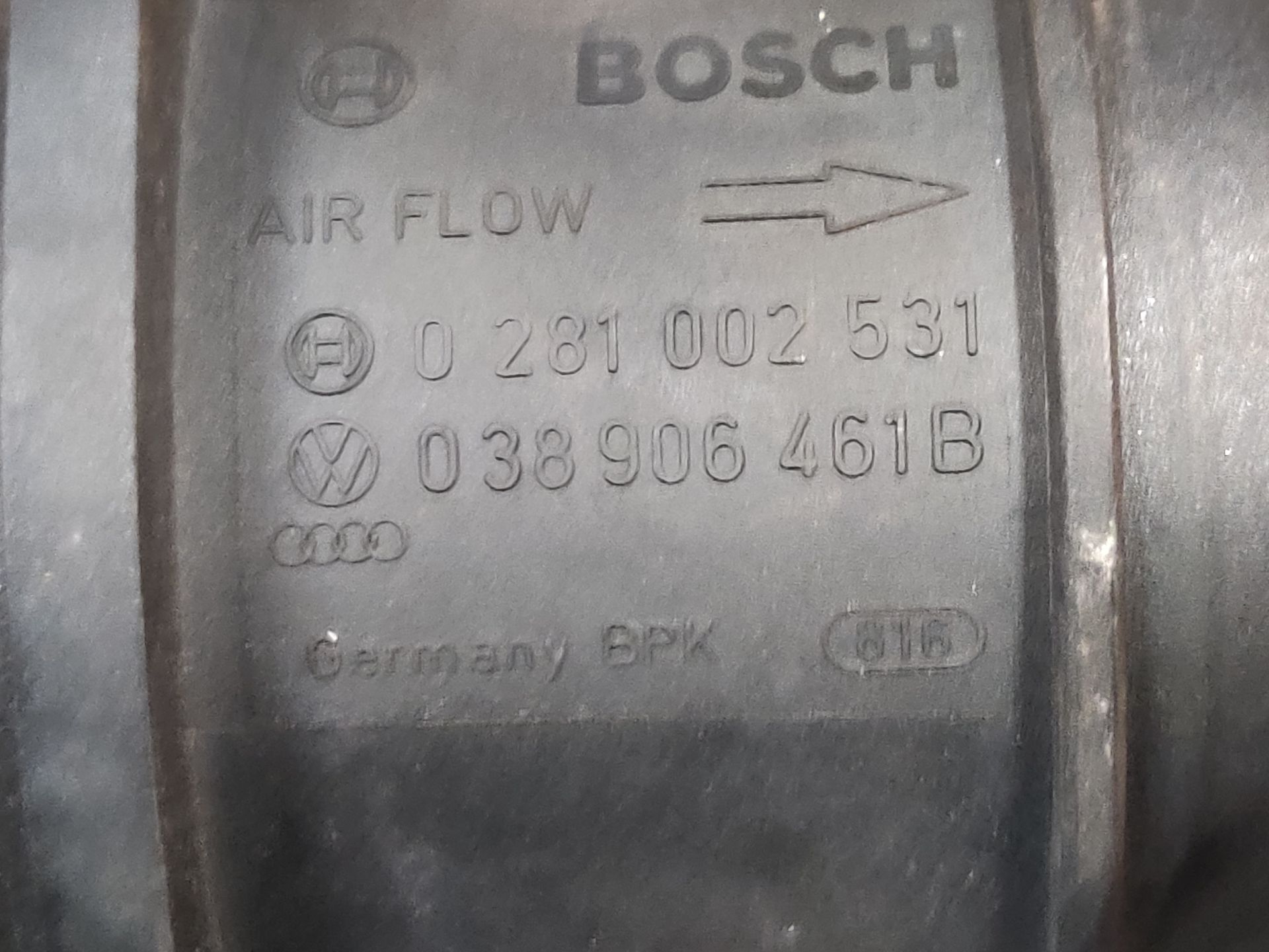 VW Polo luchtmassameter van een 1.4 TDi