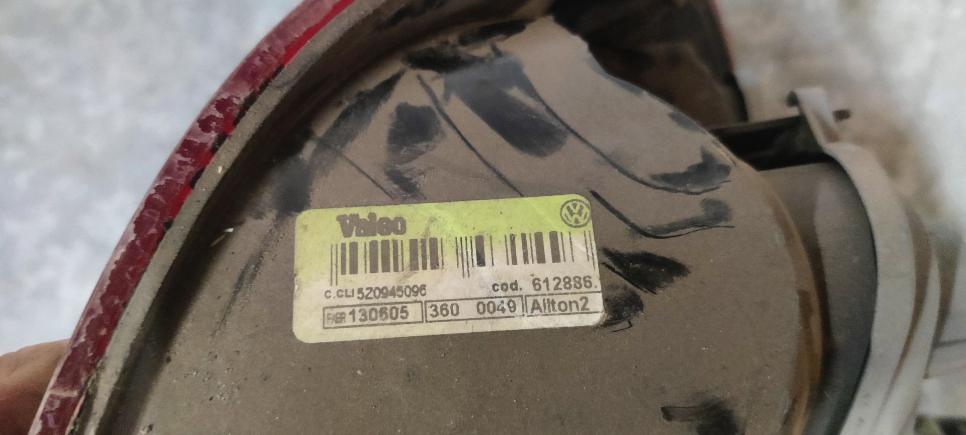 VW Fox rechter achterlicht uit 2005.