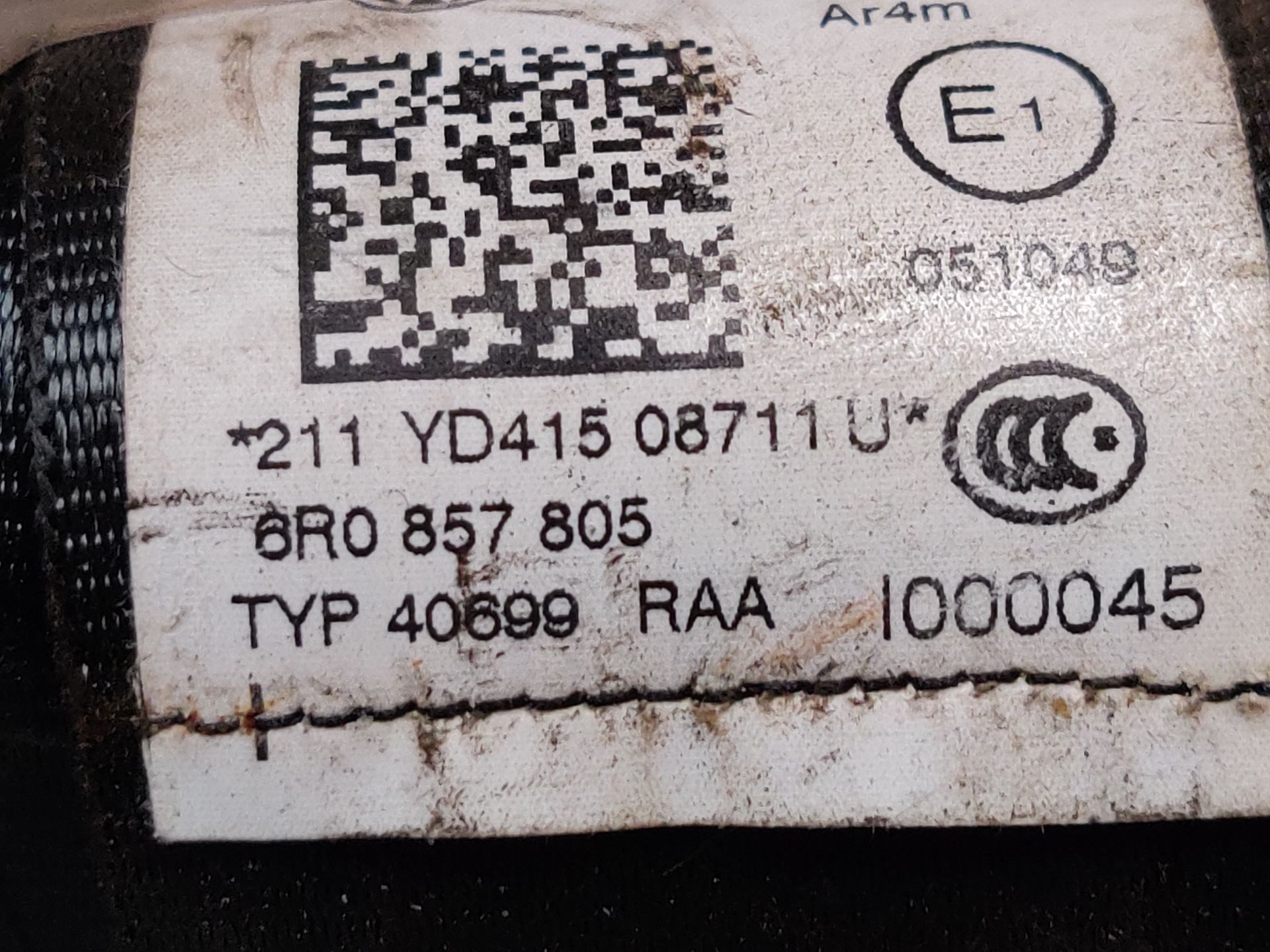 VW Polo een rolgordel linksachter uit 2011, gebruikt.