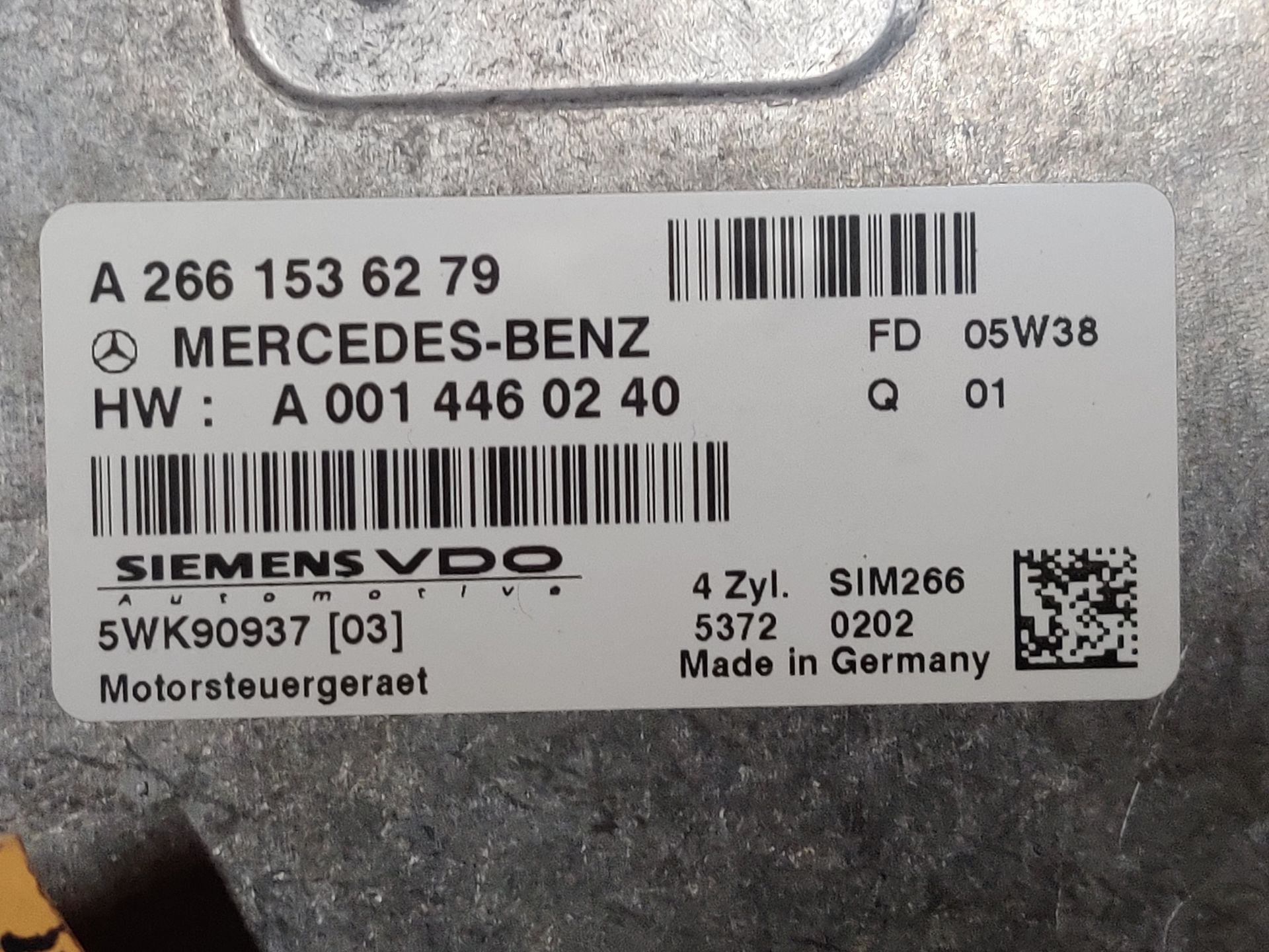 Mercedes B Klasse (W245) motor control unit (ECU) van een 1.7 16V modeljaren 2005 - 2011.