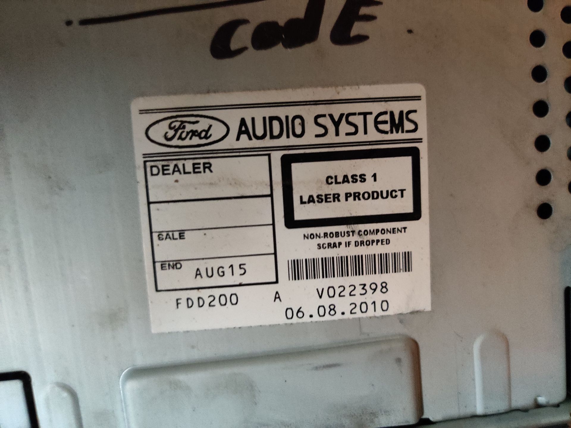 Ford Kuga radio CD speler modeljaren 2008 - 2013.