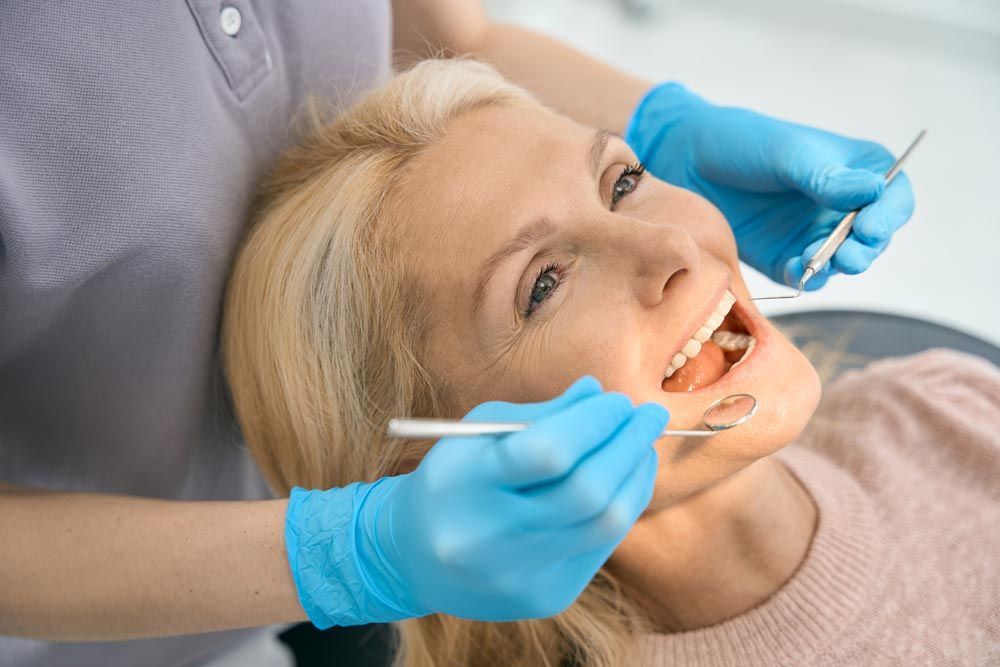 Elderly Woman On Her Dental Appointment