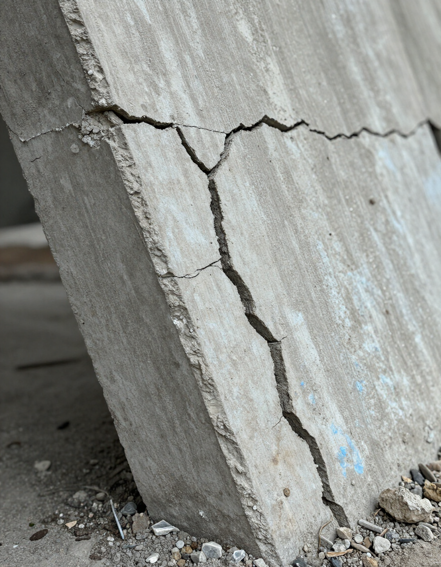 Cracked and tilting foundation wall