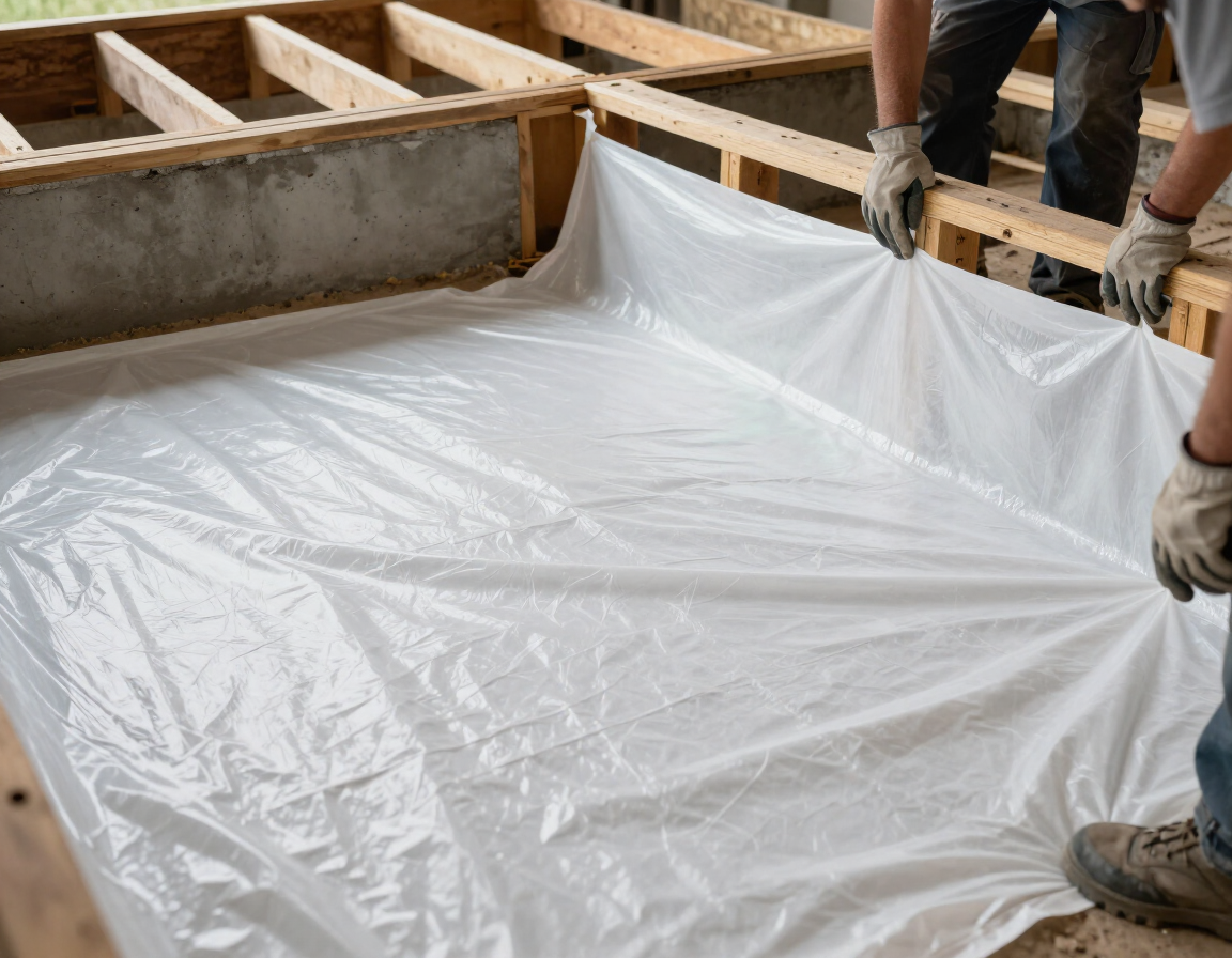 Crawl space encapsulation in Hendersonville home