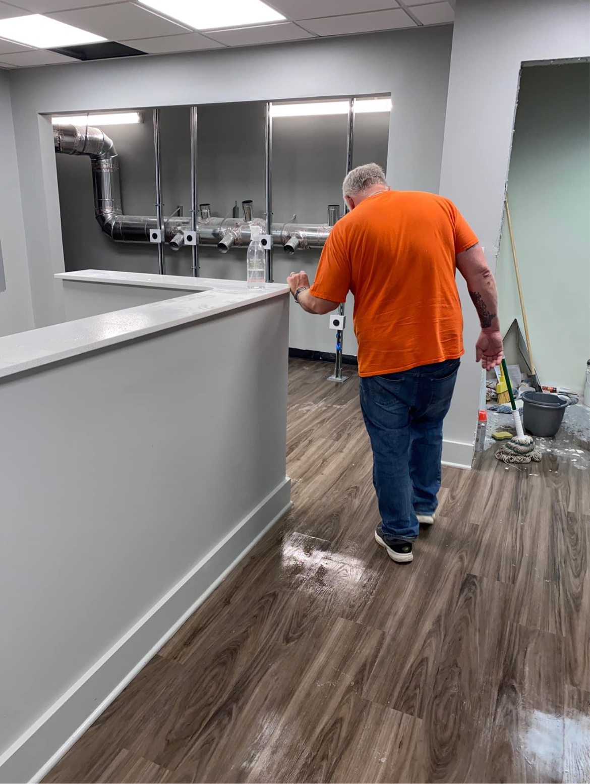 Employee Cleaning The Floor — Summerville, SC — A Step Above N Beyond Cleaning Service Ltd. Co.