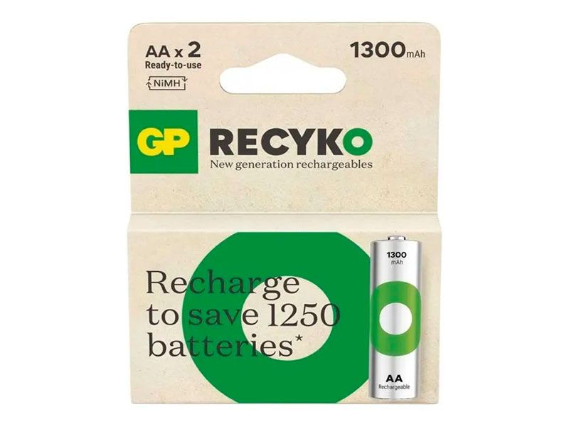 Pila Recyko GPBatteries NiMH 1300mAh AA - GP130AAHC amgimportadora.com
