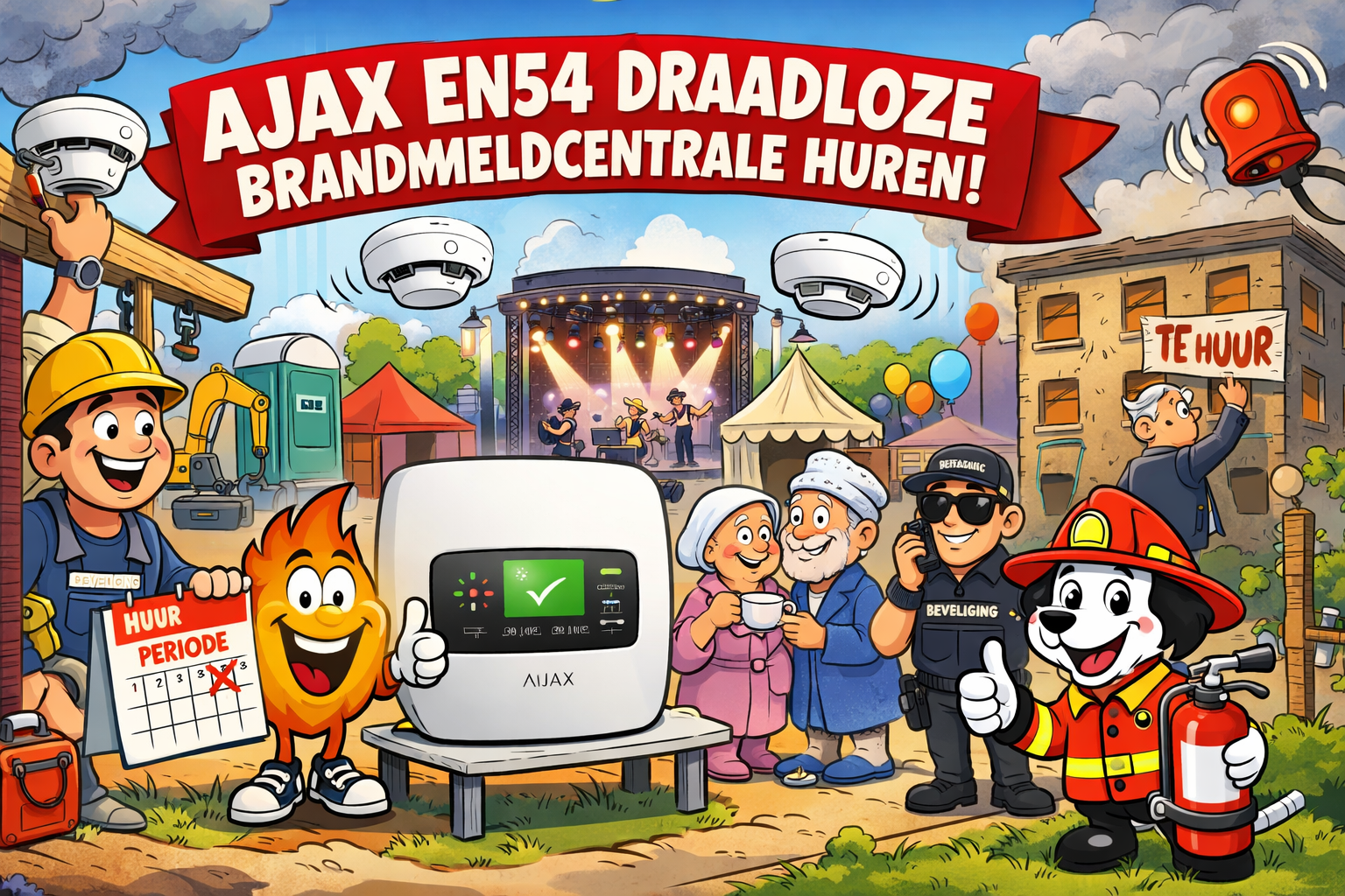 AJAX EN54 draadloze brandmeldcentrale huren – flexibel, professioneel en gecertificeerd