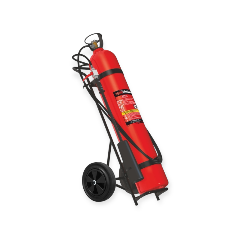 Nofire 30 kilo verrijdbare CO2 bluswagen