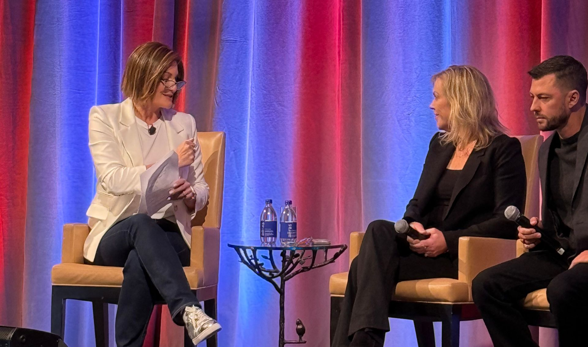 Amy Flowers moderating panel with Gillian Oxley and Royce Finley at Royal LePage conference
