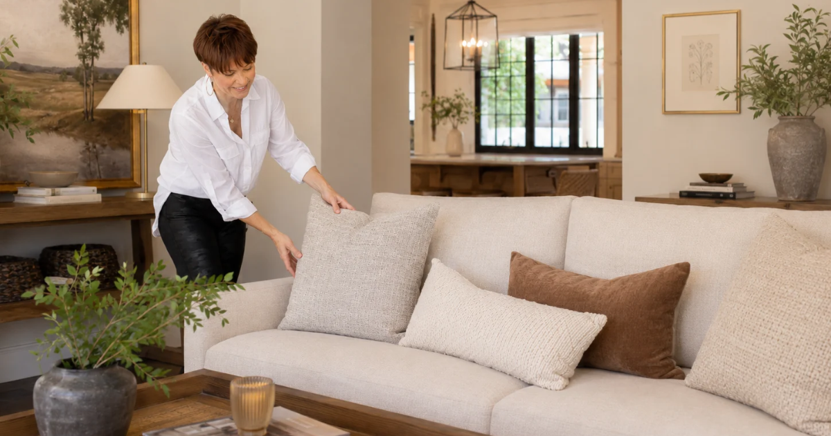 Tara Llewellyn, Certified Staging Professional, staging a vacant Milton home for the Flowers Team