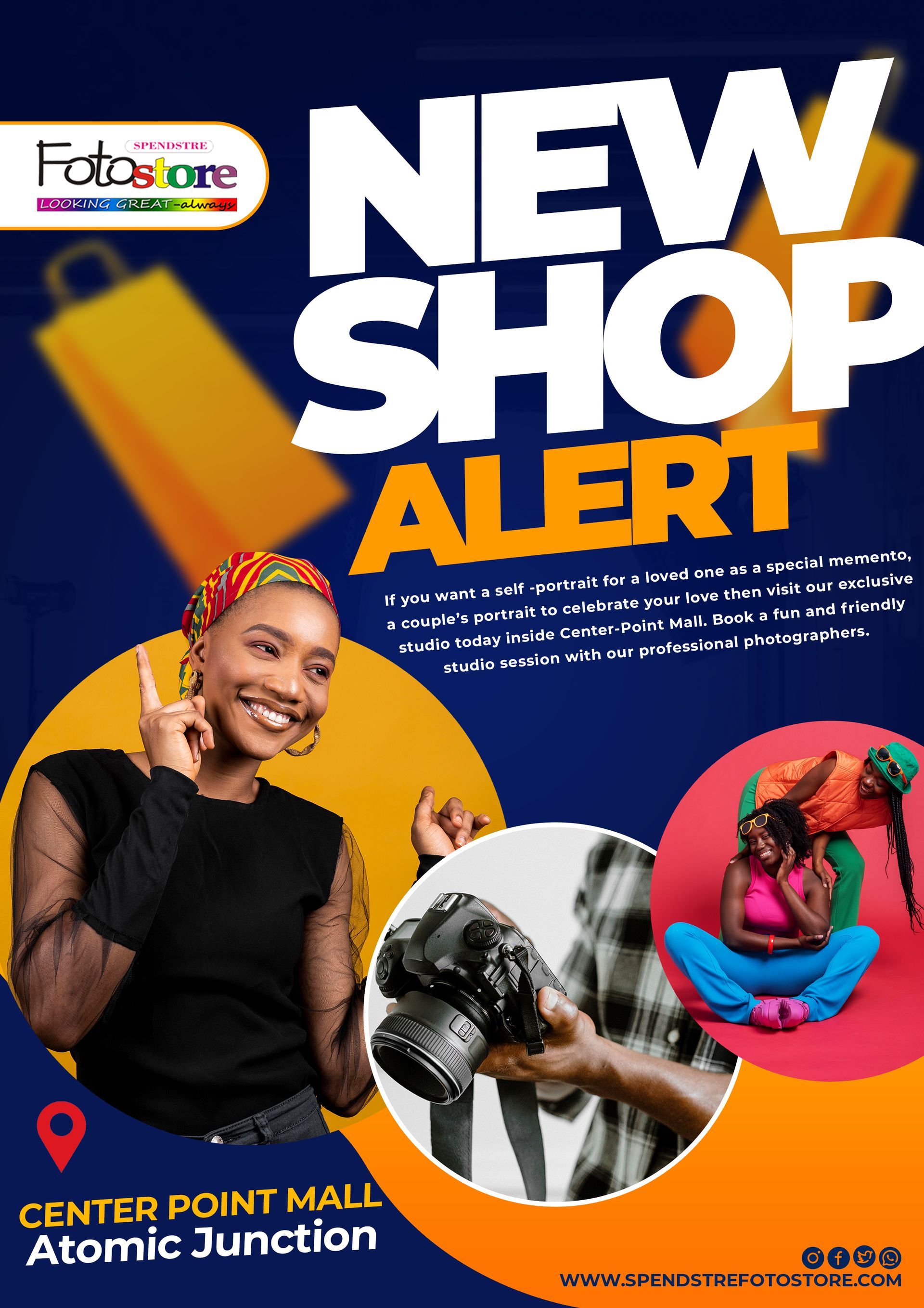 A poster that says new shop alert on it