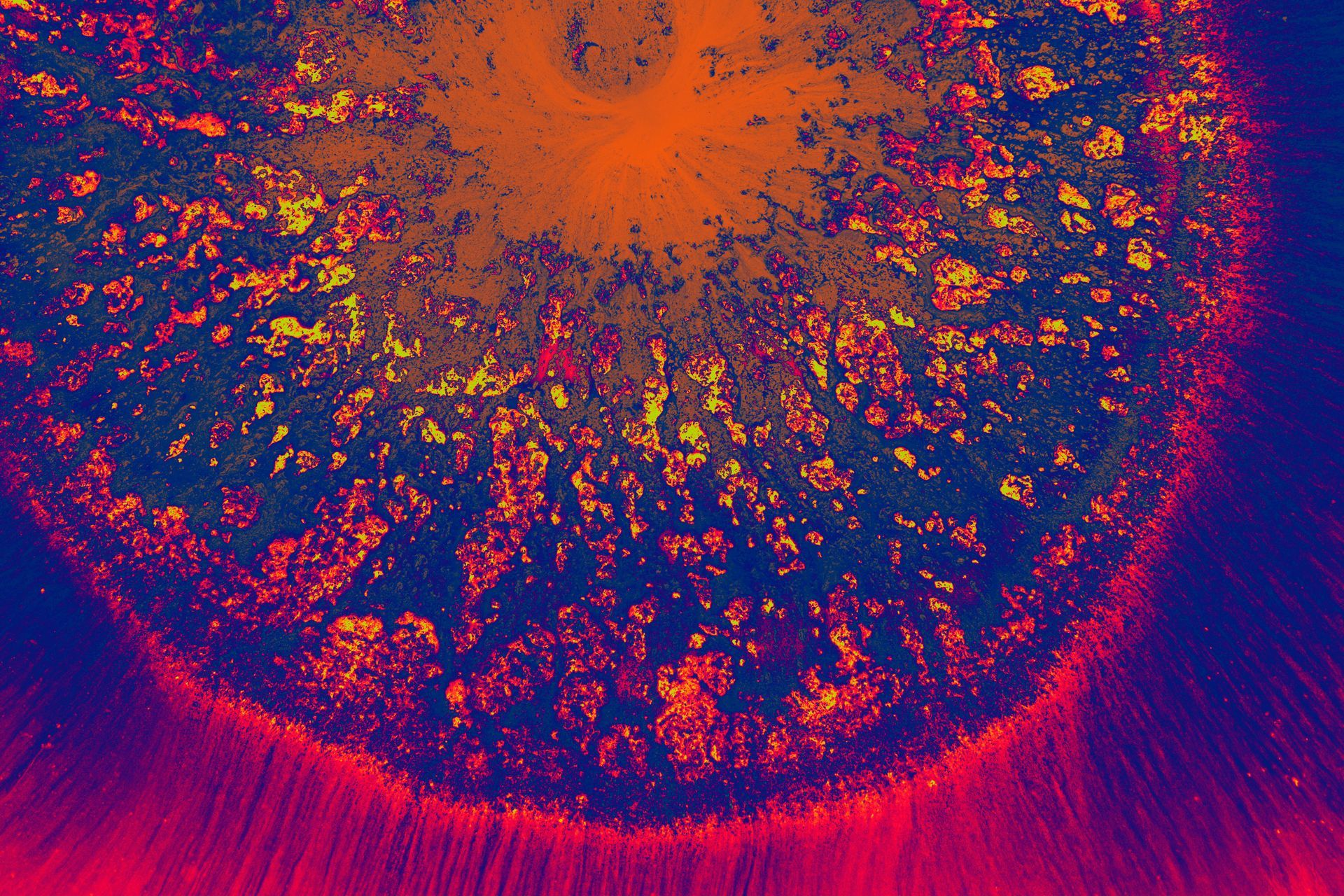 Colourful pixel image meant to reflect neural circuitry.