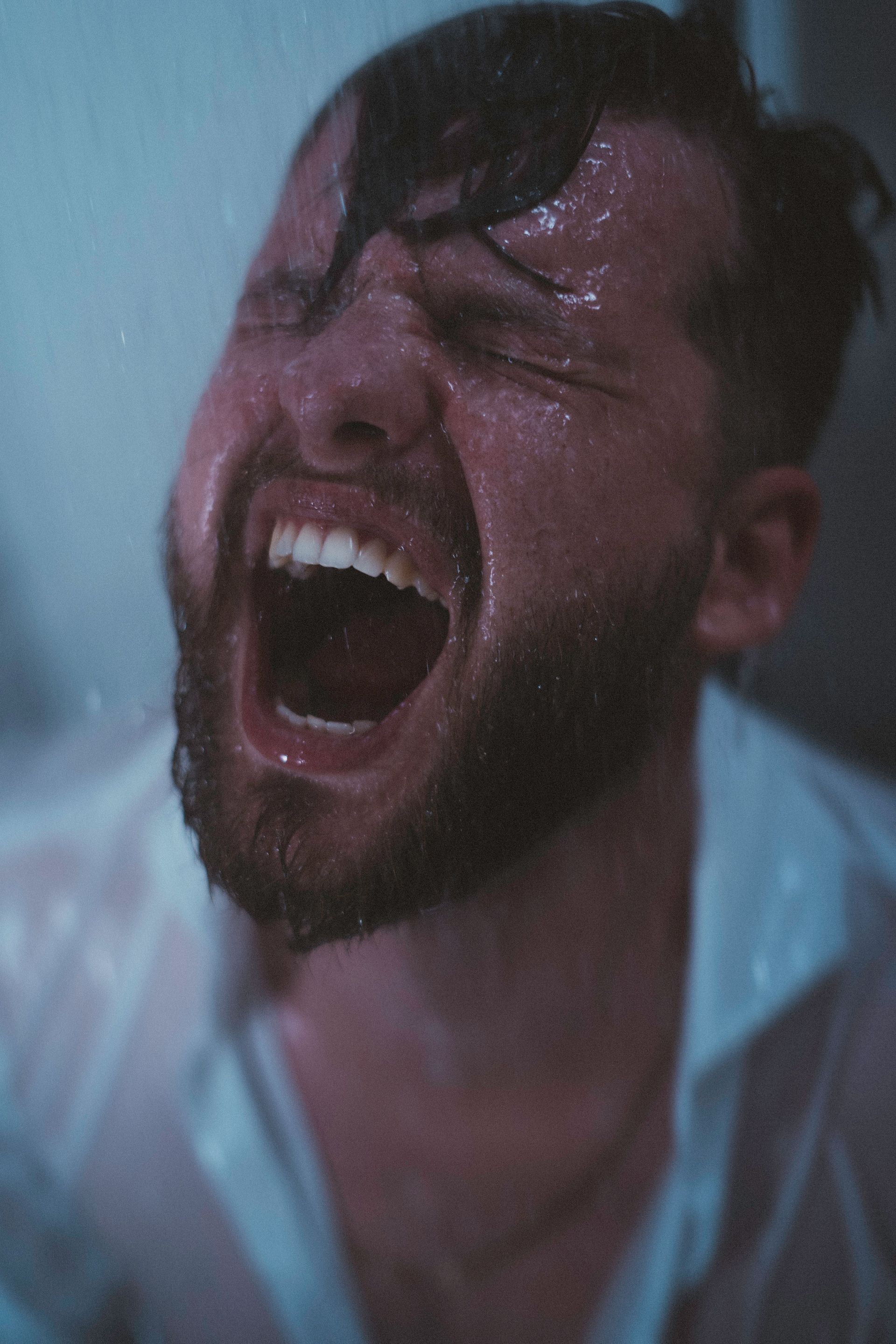 Man shouting
