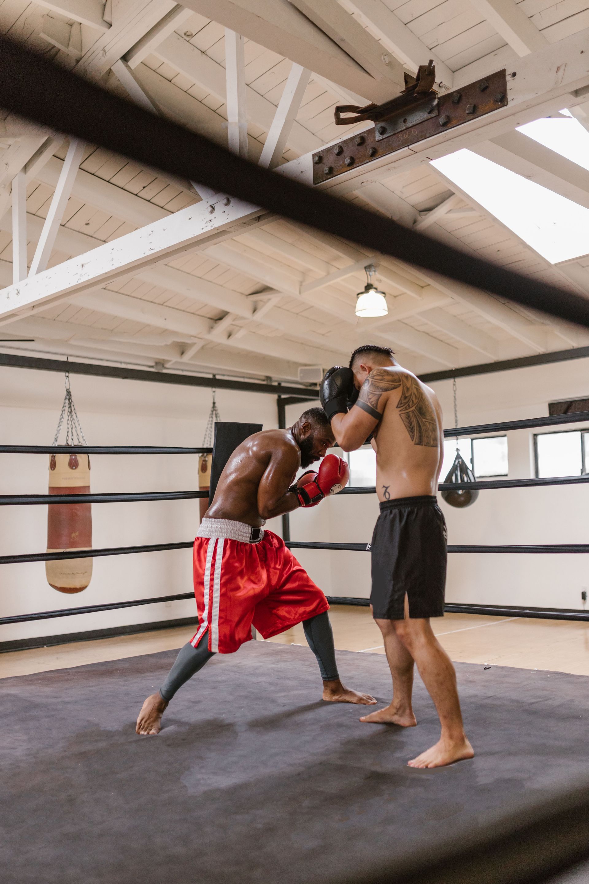 men boxing
