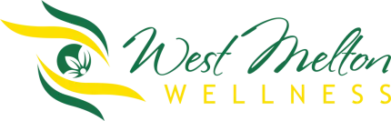 West Melton Wellness logo with a green and yellow eye graphic and text.