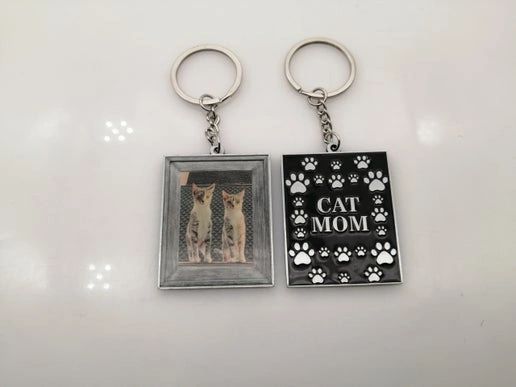 Calico Cat Mom Key Chain